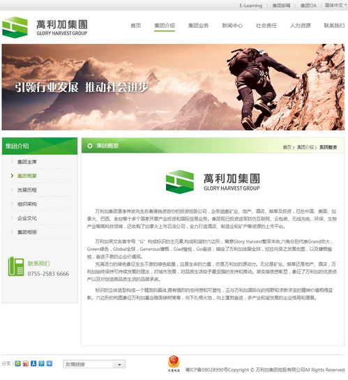 深圳萬利加集團(tuán)萬戶網(wǎng)絡(luò)網(wǎng)站建設(shè)合作項目